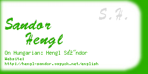 sandor hengl business card